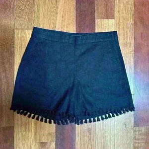 Banana Republic  | Black linen shorts with tassels size 2